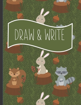 Draw & Write: Writing gifts for kids : Bunny Farm themed Large Story Paper Journal notebook for Creativity Writing for boys and girls