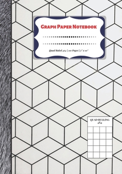 Paperback Graph Paper Notebook: Quad Ruled 4x4 - 110 Pages - 7" x 10" Squared Graphing Paper * Blank Notebook * Grid Paper * Softback ...(Composition Book