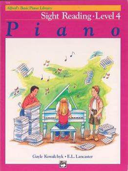 Paperback Alfred's Basic Piano Library Sight Reading, Bk 4 Book