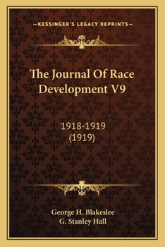Paperback The Journal Of Race Development V9: 1918-1919 (1919) Book