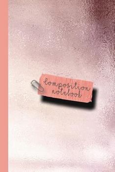Paperback Composition Notebook: Small Sparkle Glitter School or Academic College Ruled Composition Notebook for Girls and Women - Pink Reflective Shee Book