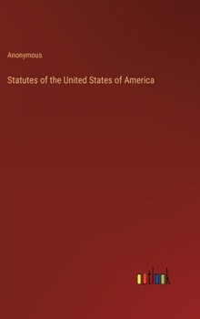 Hardcover Statutes of the United States of America Book