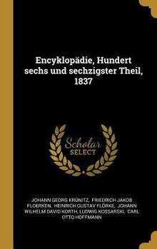 Hardcover Encyklopädie, Hundert sechs und sechzigster Theil, 1837 [German] Book