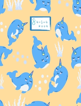 Sketchbook: Cute dolphin wanna be Unicorn Sketchbook for Girls: 110 Pages of 8.5"x 11" Blank Paper for Drawing, Doodling or Sketching (Sketchbooks For Kids)