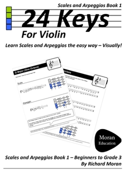 Paperback 24 Keys Scales and Arpeggios for Violin - Book 1 Book