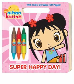 Board book Super Happy Day!: With Write-On/Wipe-Off Pages! [With 3 Crayons] Book