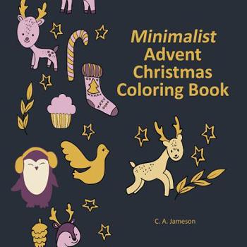 Paperback Minimalist Advent Christmas Coloring Book