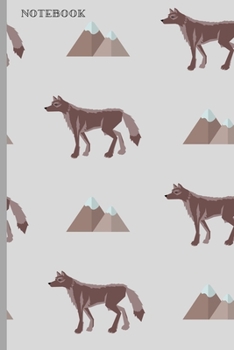 Notebook: Cool Wolf Lover Softback Diary Composition Book Journal (6" x 9") 120 Lined Pages