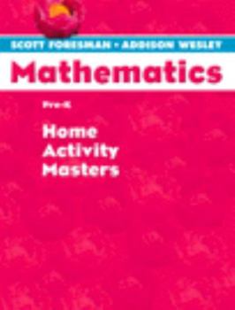 Hardcover Scott Foresman Addison Wesley Math 2004 Pre-K Home Activity Masters Book