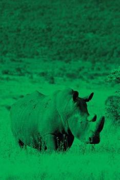 Paperback Alive! white rhino - Green duotone - Photo Art Notebooks (6 x 9 series): by Photographer Eva-Lotta Jansson Book