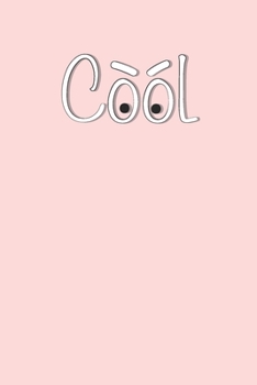 COOL: Pastel Rose Pink Journal/ Notebook Gift, Cool Emoji Diary , 6x9 inch, College Ruled 120Pages, Glossy Soft Cover