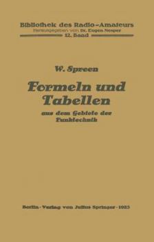 Paperback Formeln Und Tabellen Aus Dem Gebiete Der Funktechnik [German] Book