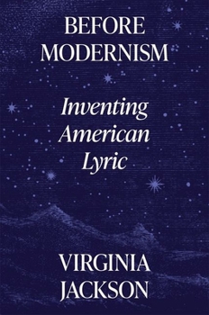 Paperback Before Modernism: Inventing American Lyric Book