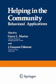 Hardcover Helping in the Community: Behavioral Applications Book