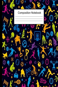 Composition Notebook: Wide Ruled Paperback Kids School Sports Notebook 6x9 120 Pages