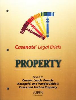 Casenote Legal Briefs: Property - Keyed to Dukeminier, Krier, Alexander & Schill