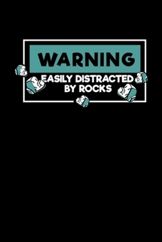 Easily Distracted By Rocks: Geology Dot Grid 6x9 Notebook, Dotted Diary and Bullet Journal with 120 Pagesfor your notes