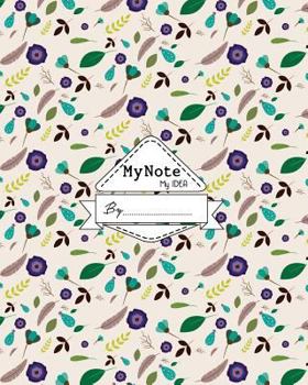 Composition Notebook, 8x 10, 110 pages: Flower White: (School Notebooks)