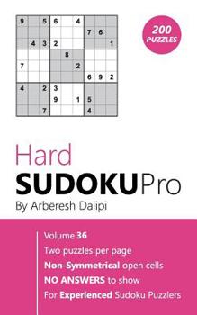 Paperback Hard Sudoku Pro: Book for Experienced Puzzlers (200 puzzles) Vol. 36 Book