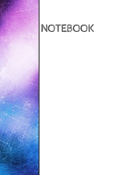 Paperback Notebook: Purple/blue wrap around design notebook: 90 blank lined pages: 6x9 Book