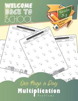 Paperback One Page A Day - Multiplication: Grades 3-5, Math Drills, Digits 0-12, Reproducible Practice Problems, Math repetition practice problem Book