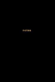 Paperback Notes: Plain Designer Notebook: 175-page Wide-Ruled Black and Gold Notebook Book