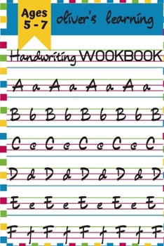 Paperback Handwriting Workbook: Oliver's Learning Handwriting Practice Book, Small And Compact To Fit In Your Bag Book