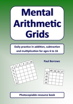 Paperback Mental Arithmetic Grids Book