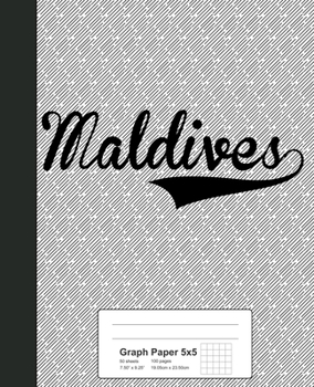 Paperback Graph Paper 5x5: MALDIVES Notebook Book