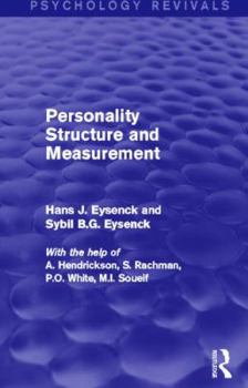 Paperback Personality Structure and Measurement Book