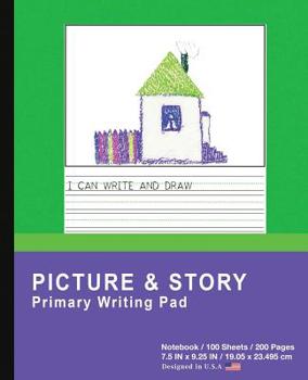 Paperback Picture & Story Primary Writing Pad: Green Purple - Primary Draw & Write Journal - Story Notebook For Home & School [Classic] Book