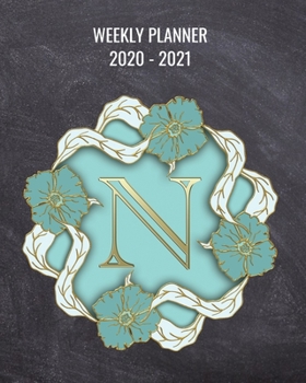 Paperback 2020-2021 Weekly Planner: 2 Year Weekly & Monthly View Organizer & Agenda with To-Do's - Monogram Letter N Book