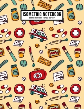 Paperback Medical Isometric Graph Paper Notebook: Medical Isometric Graph Paper Notebook Journal - 110 Pages - Large 8.5 x 11 Book