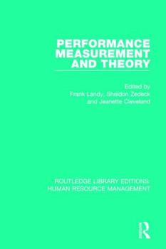 Hardcover Performance Measurement and Theory Book