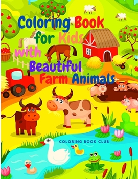 Paperback Coloring Book for Kids with Beautiful Farm Animals Book