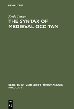 Hardcover The syntax of medieval Occitan Book