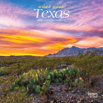 Texas Wild & Scenic 2022 7 x 7 Inch Monthly Mini Wall Calendar, USA United States of America Southwest State Nature