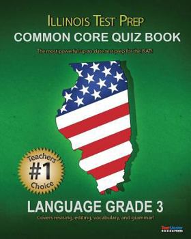 Paperback Illinois Test Prep Common Core Quiz Book Language Grade 3 Book