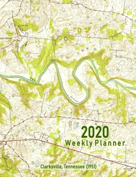 2020 Weekly Planner: Clarksville, Tennessee (1951): Vintage Topo Map Cover