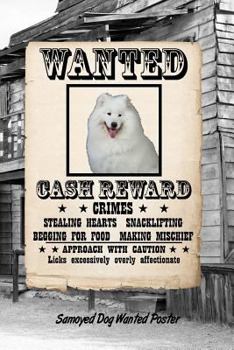 Paperback Samoyed Dog Wanted Poster: Isometric Dot Drawing Paper Notebook Featuring 120 Pages 6x9 Book
