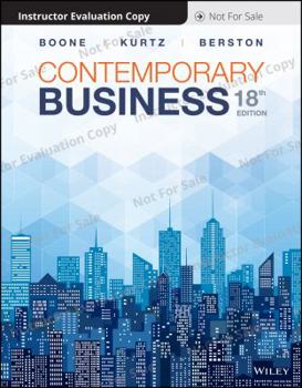 Paperback Contemporary Business, 18th Edition Evaluation Copy Book