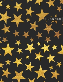 Planner: Gold Stars 2 Year Monthly Planner with Note Pages (24 Months) | Jan 2020 - Dec 2021 | Month Planning | Appointment Calendar Schedule | Plan Each Day, Set Goals & Get Stuff Done