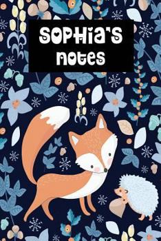 Sophia’s Notes: Winter Fox Personalised College Ruled Notebook