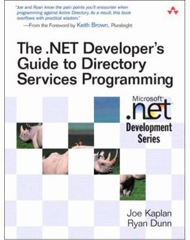 Paperback The .Net Developer's Guide to Directory Services Programming Book