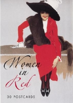 Paperback Women in Red Postcard Book