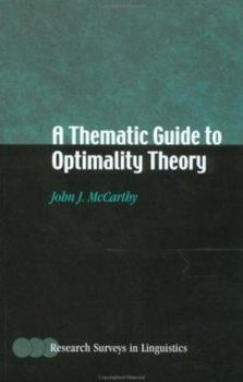 Paperback A Thematic Guide to Optimality Theory Book