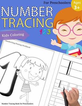 Paperback Number Tracing Book for Preschoolers: Number tracing books for kids ages 3-5, Number tracing workbook, Number Writing Practice Book, Number Tracing Bo Book