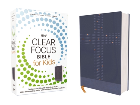 Nirv, Clear Focus Bible for Kids (Help Kids with ADHD or Dyslexia Read with Confidence), Leathersoft, Blue