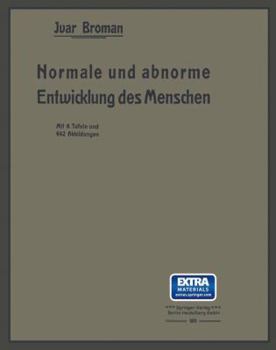 Paperback Normale Und Abnorme Entwicklung Des Menschen [German] Book