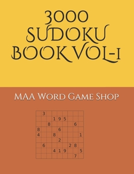 Paperback 3000 Sudoku Book Vol-1: Brain game Easy to Hard 3000 sudoku puzzle books for adults Book